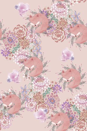 卡通动物印花华亿平台图片