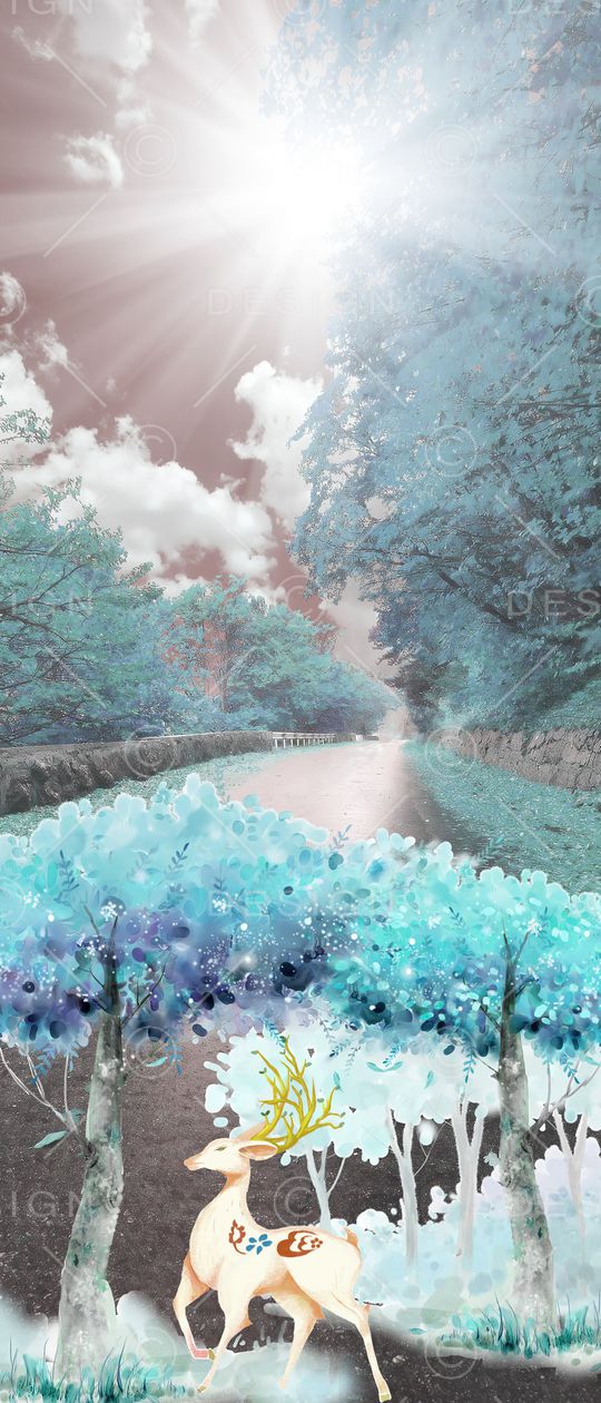 水彩花卉印花华亿平台图片