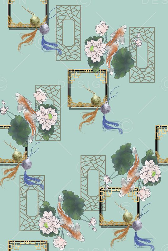 中国风印花华亿平台图片