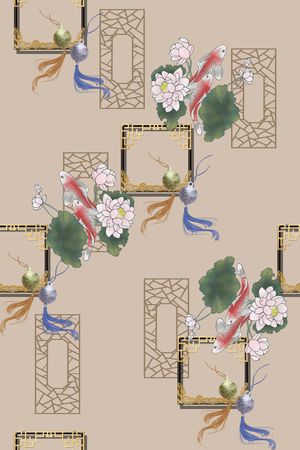 古典花纹印花华亿平台图片