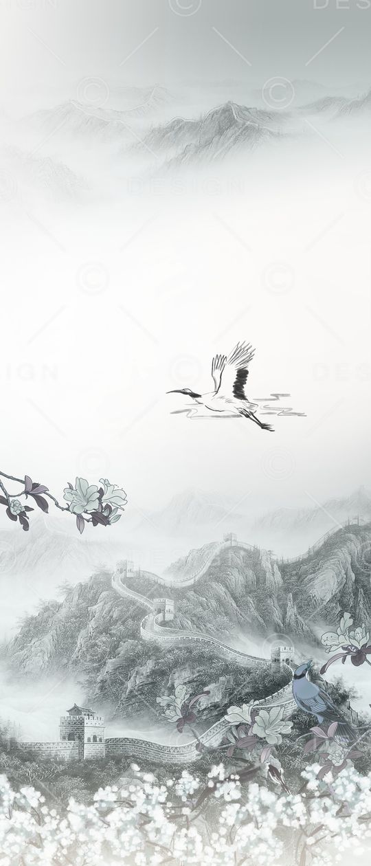 仙鹤印花华亿平台图片