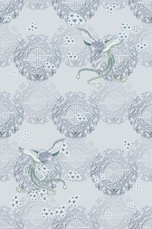 古典花纹印花华亿平台图片