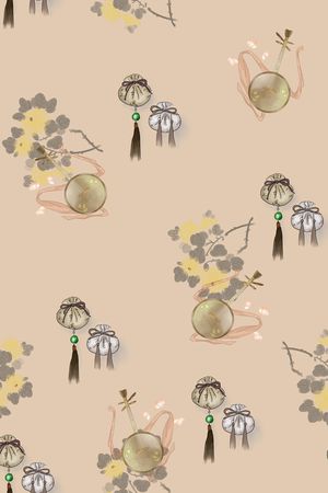 中国风印花华亿平台图片