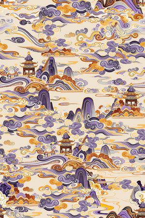 中国风印花华亿平台图片