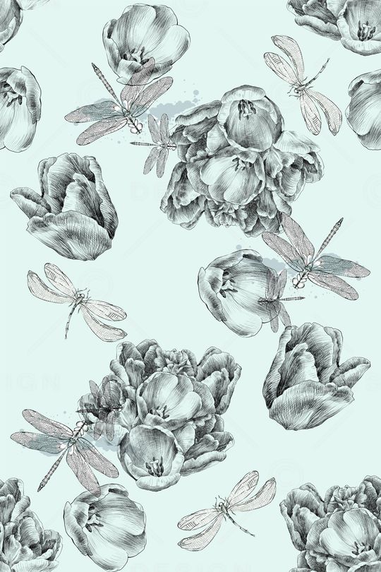 蜻蜓印花华亿平台图片