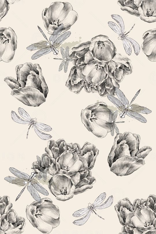 蜻蜓印花华亿平台图片