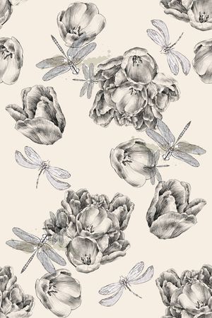 蜻蜓印花华亿平台图片