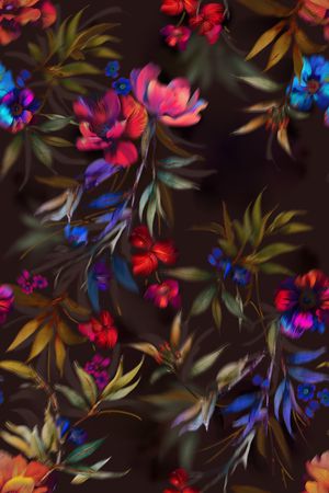 花卉印花华亿平台图片