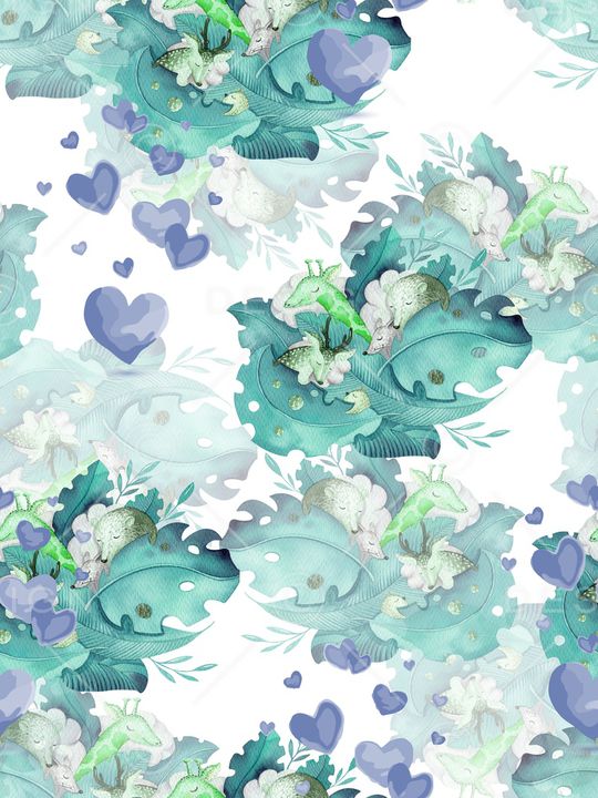 卡通动物印花华亿平台图片