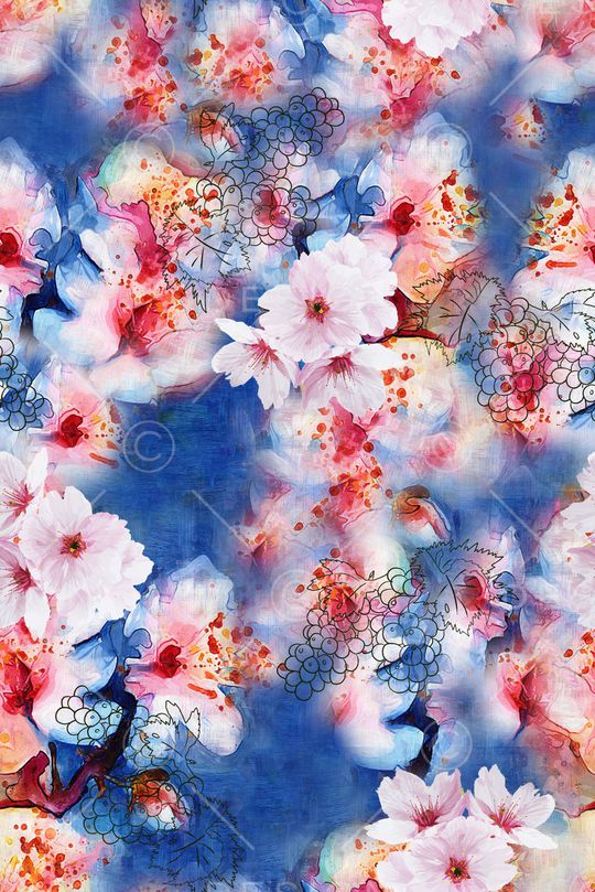 花卉印花华亿平台图片