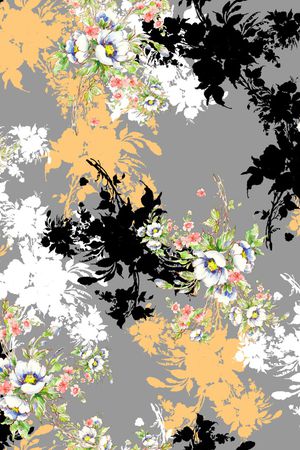 花卉印花华亿平台图片