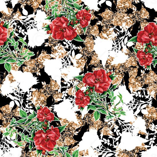 花卉印花华亿平台图片