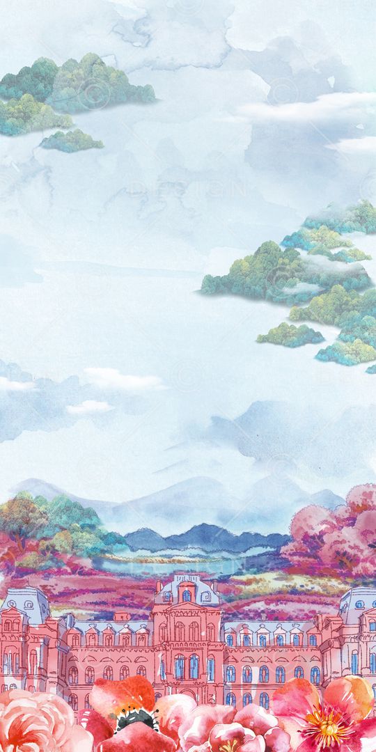 水彩印花华亿平台图片