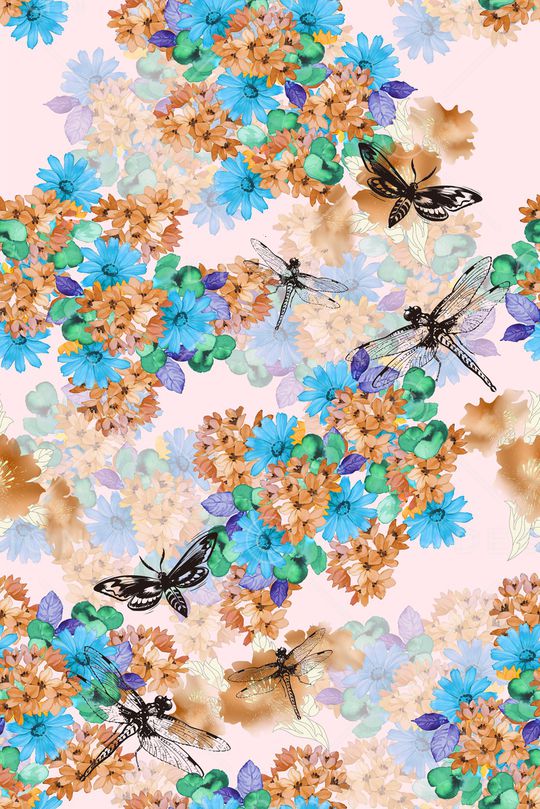 蜻蜓印花华亿平台图片