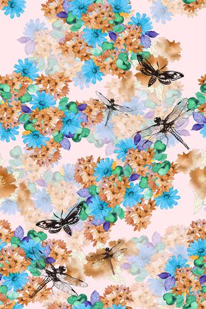 蜻蜓印花华亿平台图片