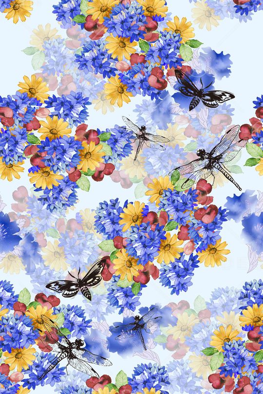 蜻蜓印花华亿平台图片