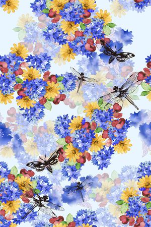 蜻蜓印花华亿平台图片