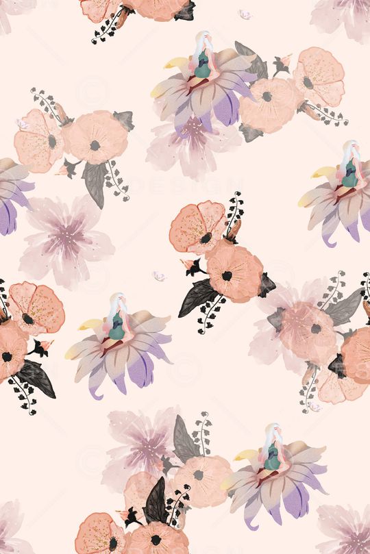 花卉印花华亿平台图片