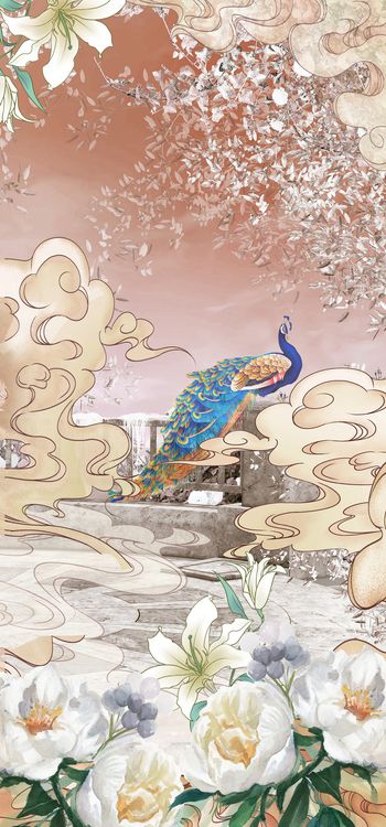 孔雀印花华亿平台图片