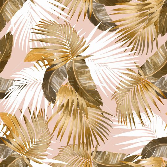 棕榈叶印花华亿平台图片