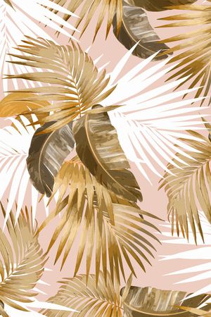 棕榈叶印花华亿平台图片