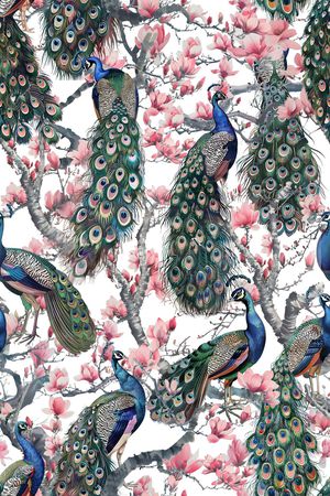 孔雀印花华亿平台图片