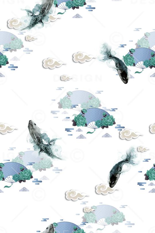 扇子印花华亿平台图片