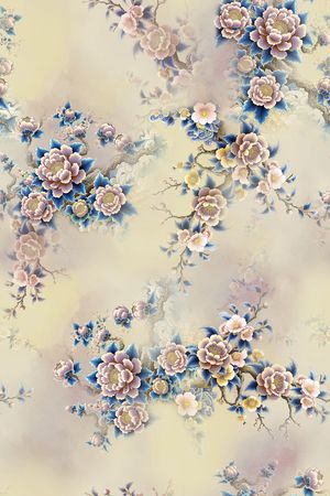 中国风印花华亿平台图片