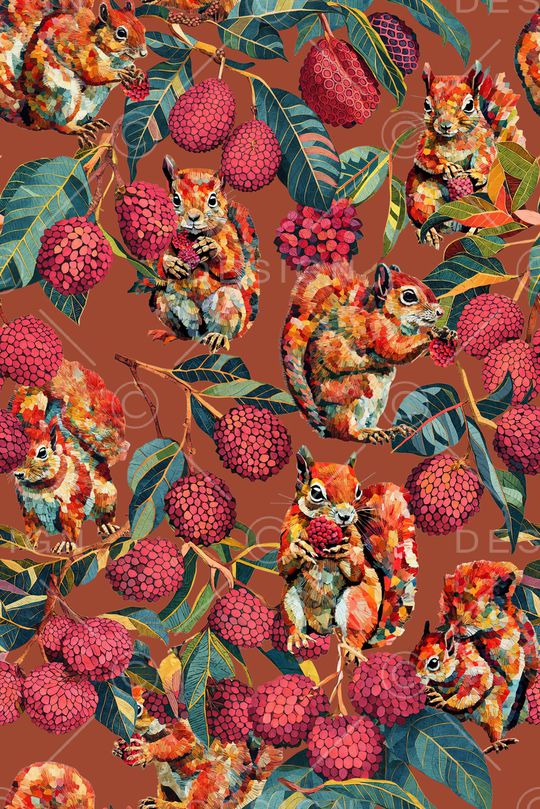 松鼠印花华亿平台图片