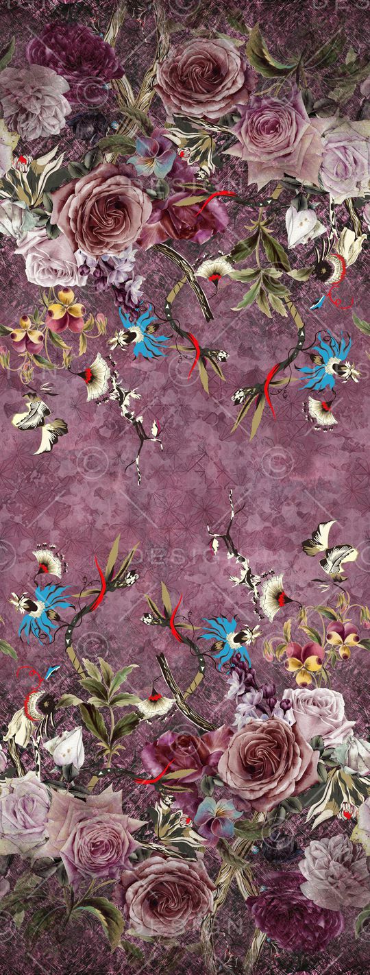 花卉印花华亿平台图片