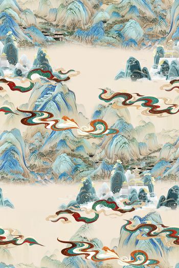 中国风印花华亿平台图片