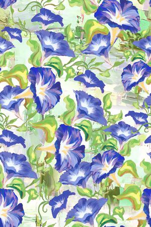 牵牛花印花华亿平台图片