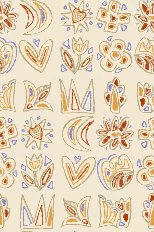 线条花卉印花华亿平台图片