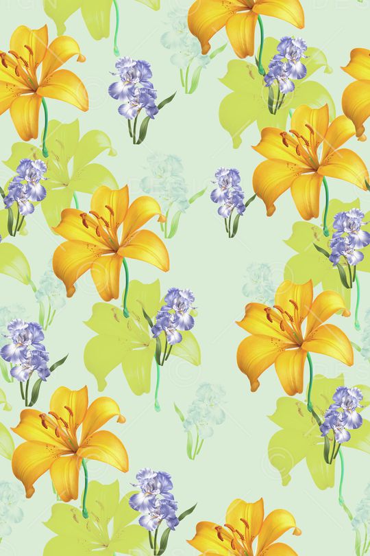 花卉印花华亿平台图片