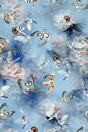 蝴蝶印花华亿平台图片