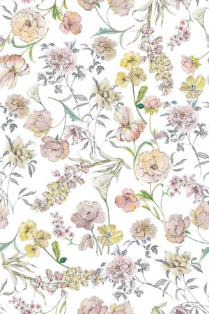 清爽底花卉印花华亿平台图片