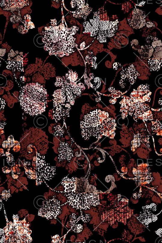 花卉印花华亿平台图片