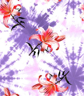 花卉印花华亿平台图片