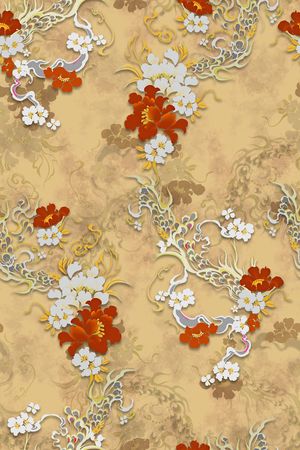 中国风印花华亿平台图片