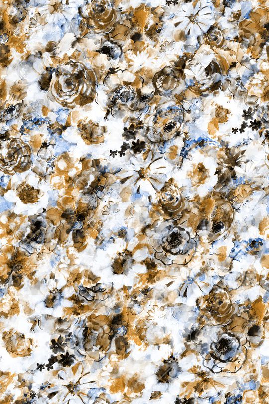 水彩花卉印花华亿平台图片