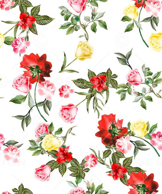 白底花印花华亿平台图片