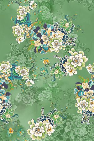 花卉印花华亿平台图片