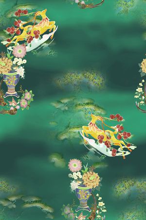 中国风印花华亿平台图片