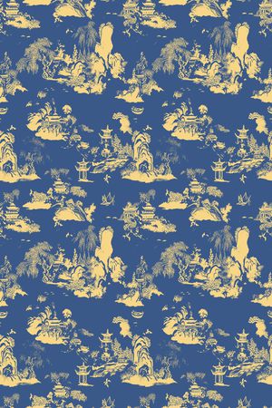 中国风印花华亿平台图片