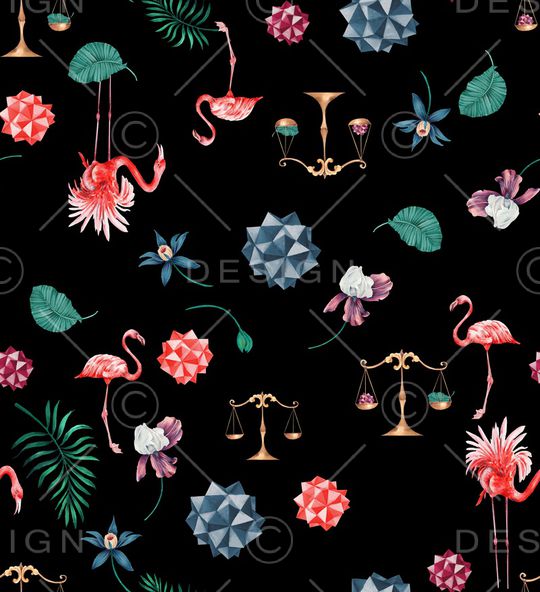 火烈鸟印花华亿平台图片