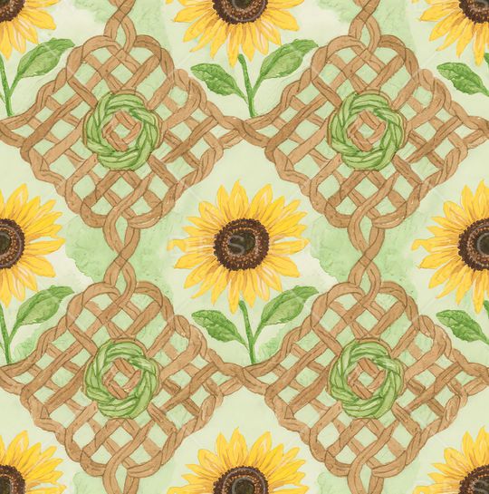 向日葵印花华亿平台图片