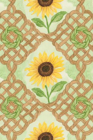 向日葵印花华亿平台图片