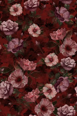 花卉印花华亿平台图片