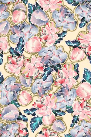 花卉印花华亿平台图片