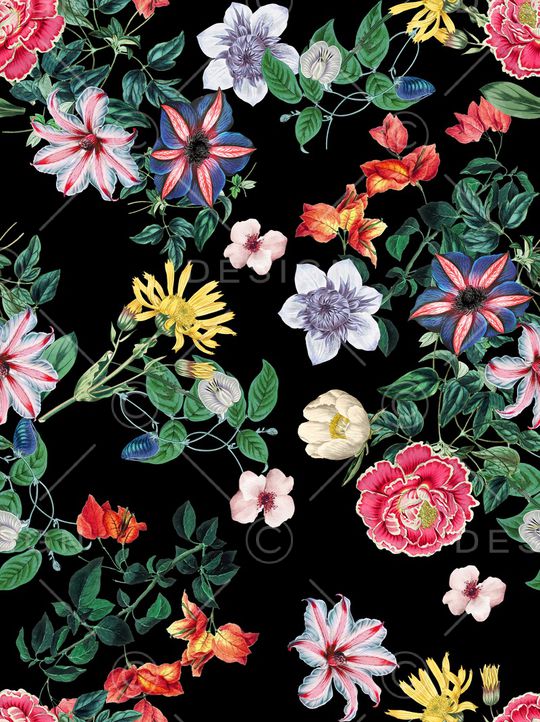 花卉印花华亿平台图片